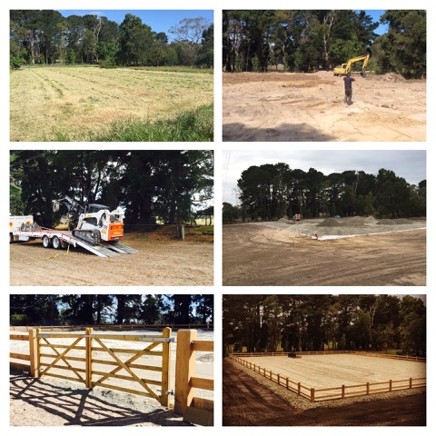 Boss Fusion Horse Arena Progress Collage